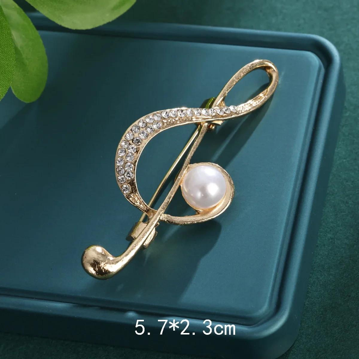 Rhinestone Music Note Brooches Fashion Violin Pearl butterfly Lapel Pins for Women Clothing Accessories Wedding Party Jewelry