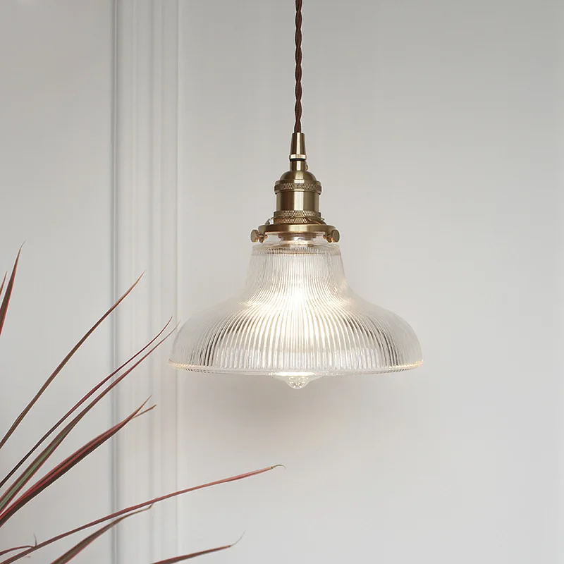 IWHD Nordic Style Copper Pendant Light Fixtures Kitchen Dinning Living Room Lights Modern Glass