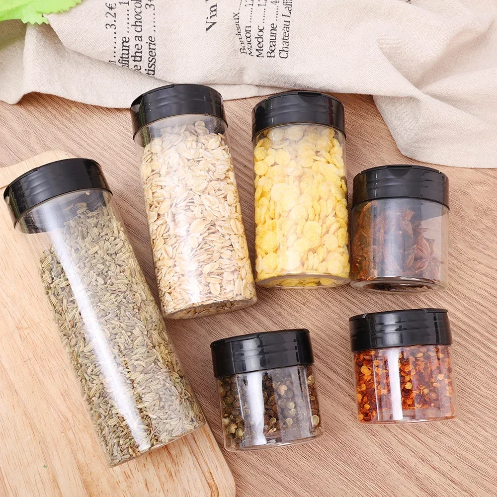 1/20x Transparent Seasoning Jars Salt Pepper Shaker Bottles Spice Condiment Storage Boxes Powder Storage Container Kitchen Tools