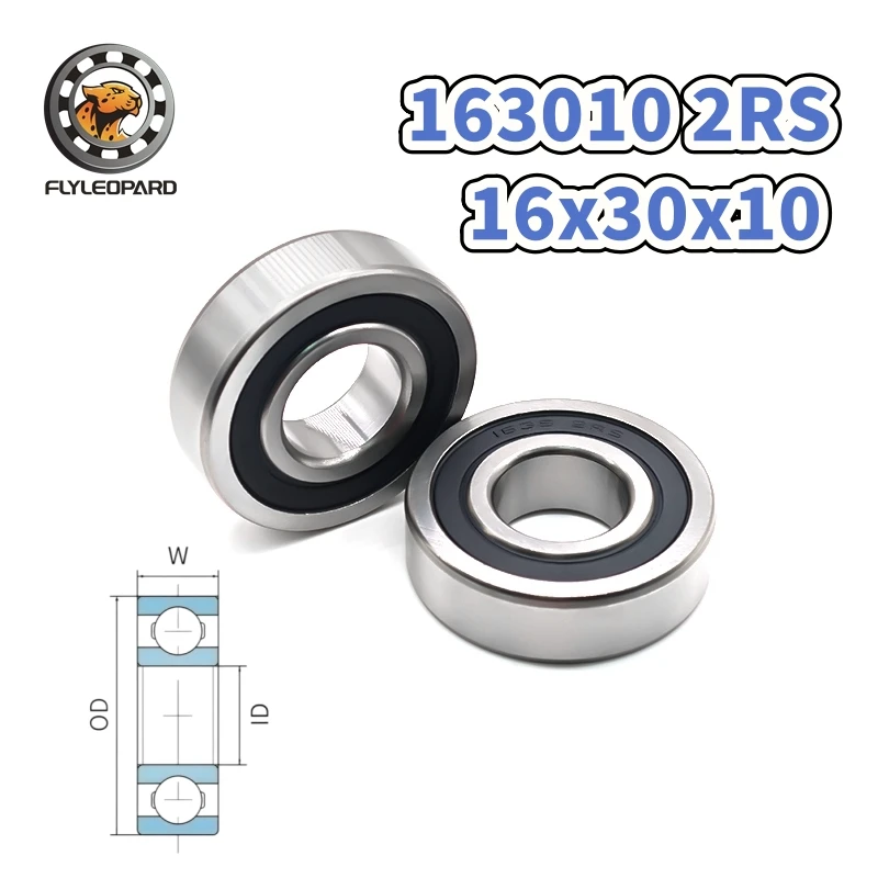 2/4/10Pcs 163010-2RS Ball Bearing 16X30X10mm 163010 2RS Bike Axis Repair Bearing ABEC-7