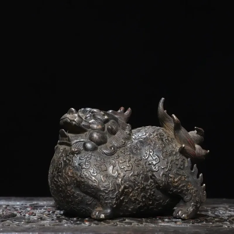 Feng Shui Antique Pixiu Auspicious Beast Statue Wealth Protection Sculpture Home Decor