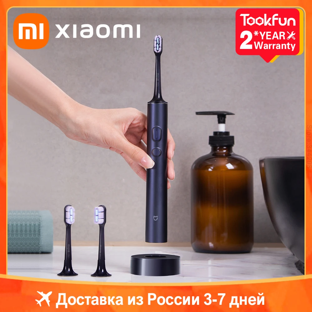 2023 XIAOMI MIJIA T700 spazzolino elettrico sonico sbiancamento dei denti vibrazione ad ultrasuoni spazzola per pulizia orale Smart APP Display a LED