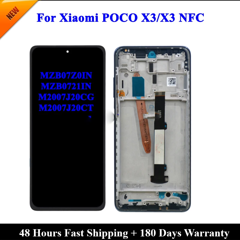 

6.67"LCD DisplayOriginal For Xiaomi POCO X3 LCD For Xiaomi POCO X3 NFC LCD Display LCD ScreenTouch DigitizerAssemblyReplace