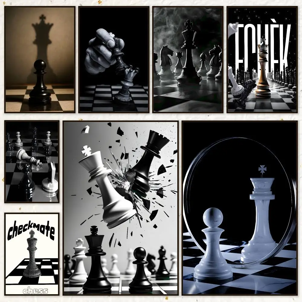Anime Action International Chess Poster HD Waterproof Wall Art Posters Self Adhesive Bedroom Living Room Home Decor Gift