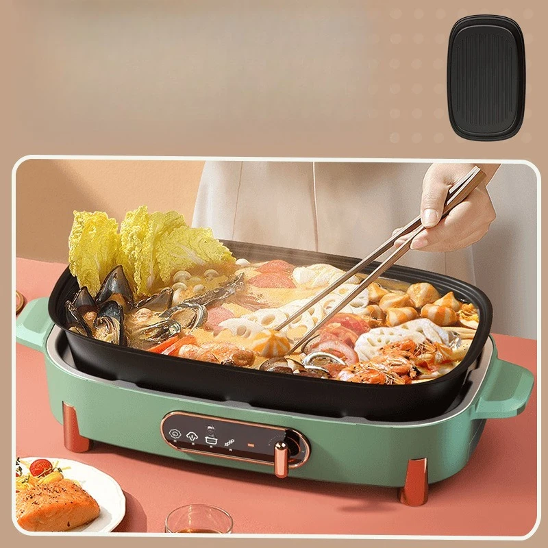 Roasting and rinsing integrated pot household multi-functional smokeless electric baking pan, good things to share