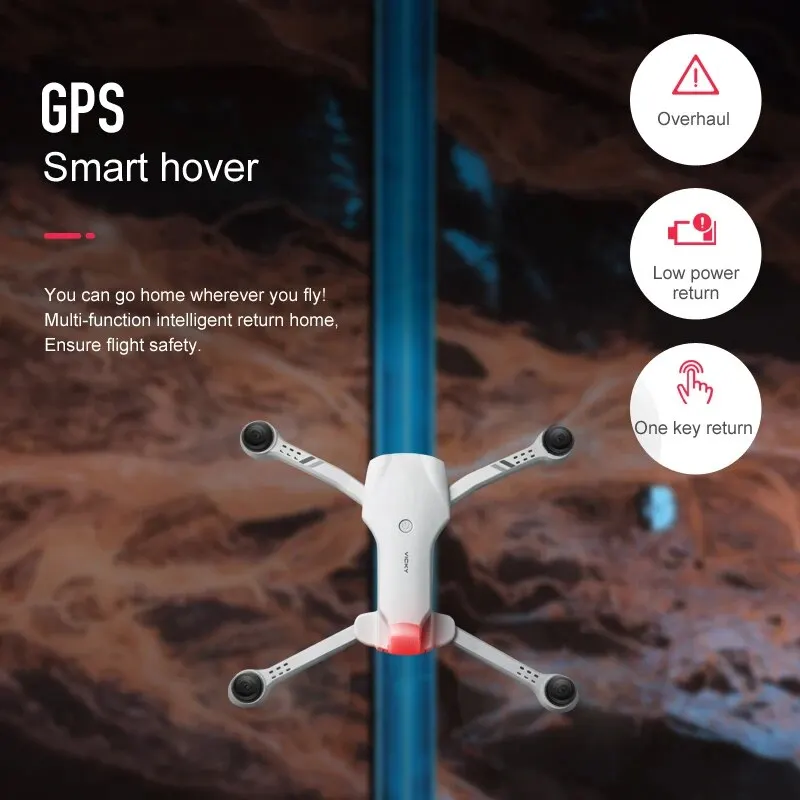 4DRC-Drone F10 avec caméra grand angle pour touristes, GPS, 4K, HD, 5G, WIFI, FPV, quadrirotor, moteur sans balais, pliable, évitement d'obstacles aérien, UAV