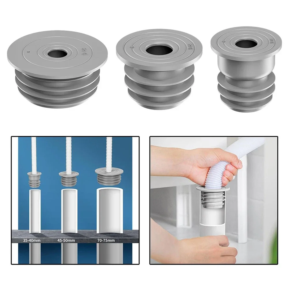 Abfluss-Duftstopper: Silikon-Dichtungsring für Waschmaschinen und Spülbecken (5,3 cm/6,4 cm/8,7 cm)