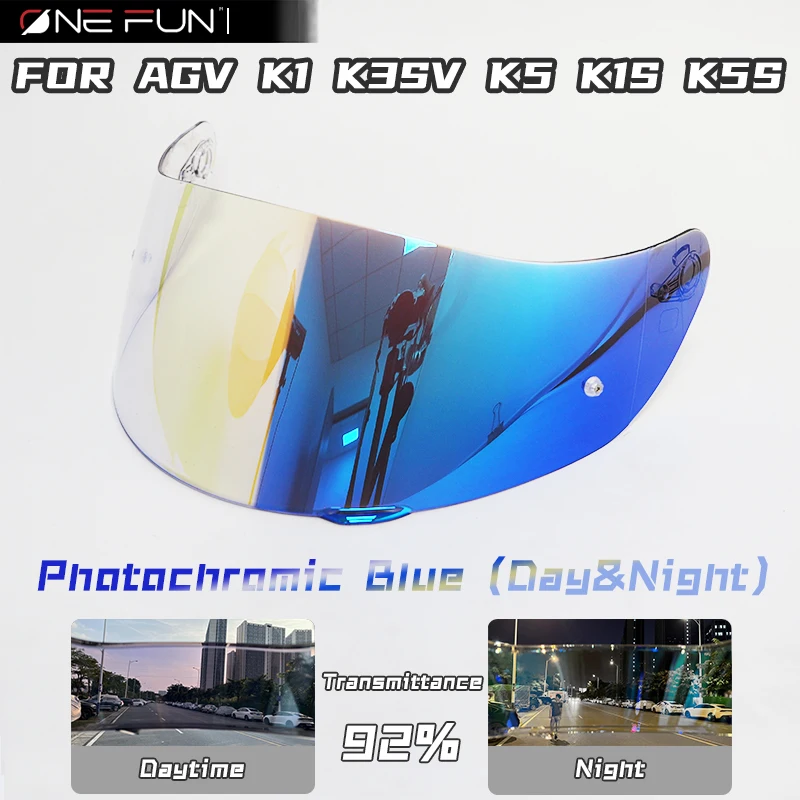 K1S Helmet Visor Photochromic For AGV K1 K1S K3SV K5 K5S Motorcycle Helmet Accessories Uv Protected Waterproof Lens Shield