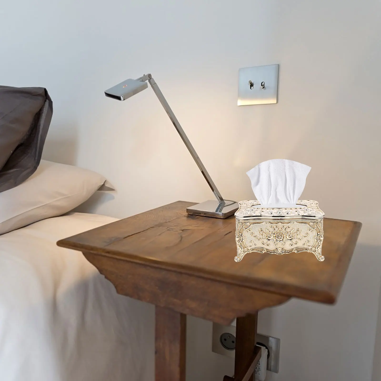 

Luxury Acrylic Tissue Box Cover Colorful Desktop Napkin Holder European Style Living Room Bedroom