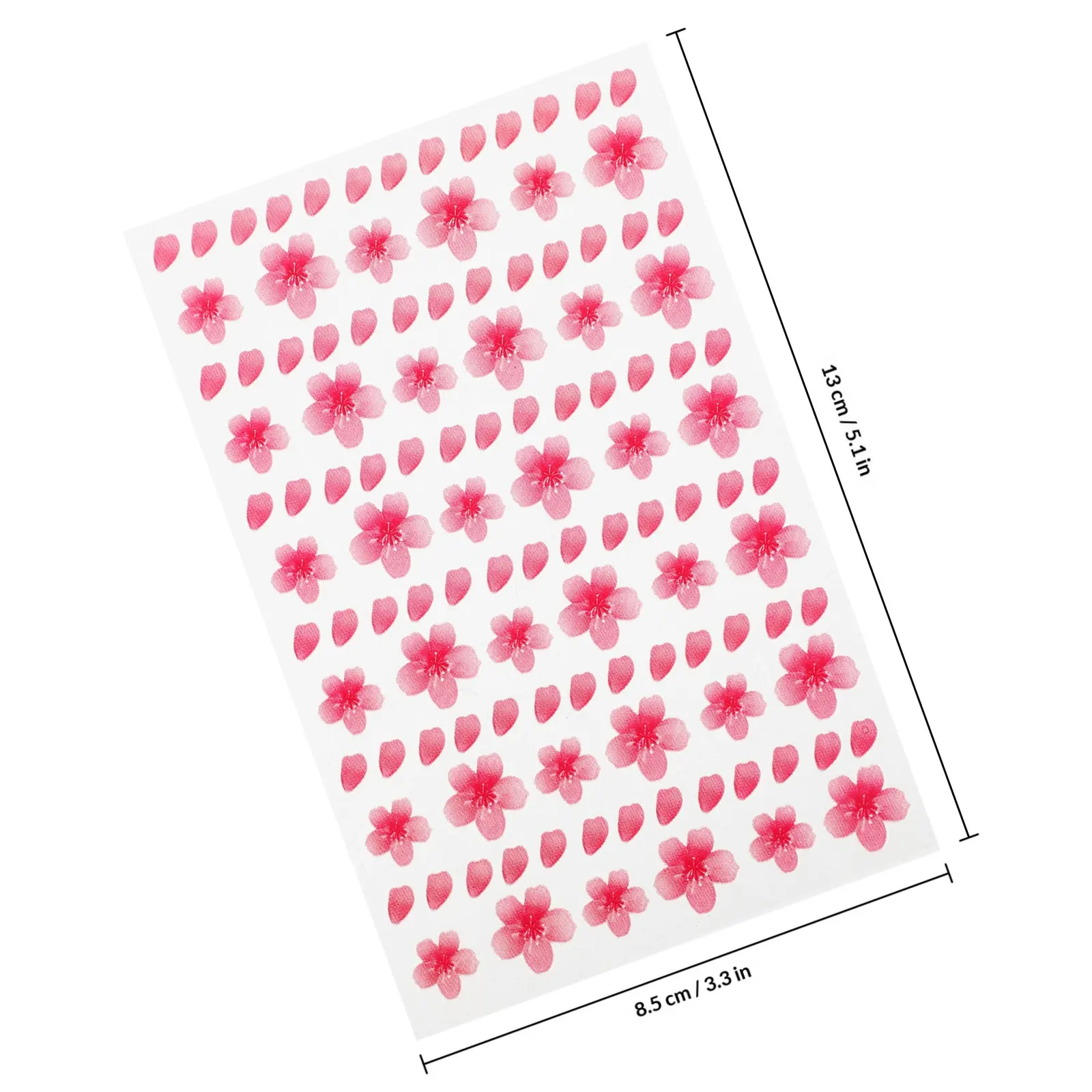 1Sheet Cherry Blossom Sticker Flower Facial Makeup Sticker for Women Festival Wedding Photo Shoot Easy Application All Day