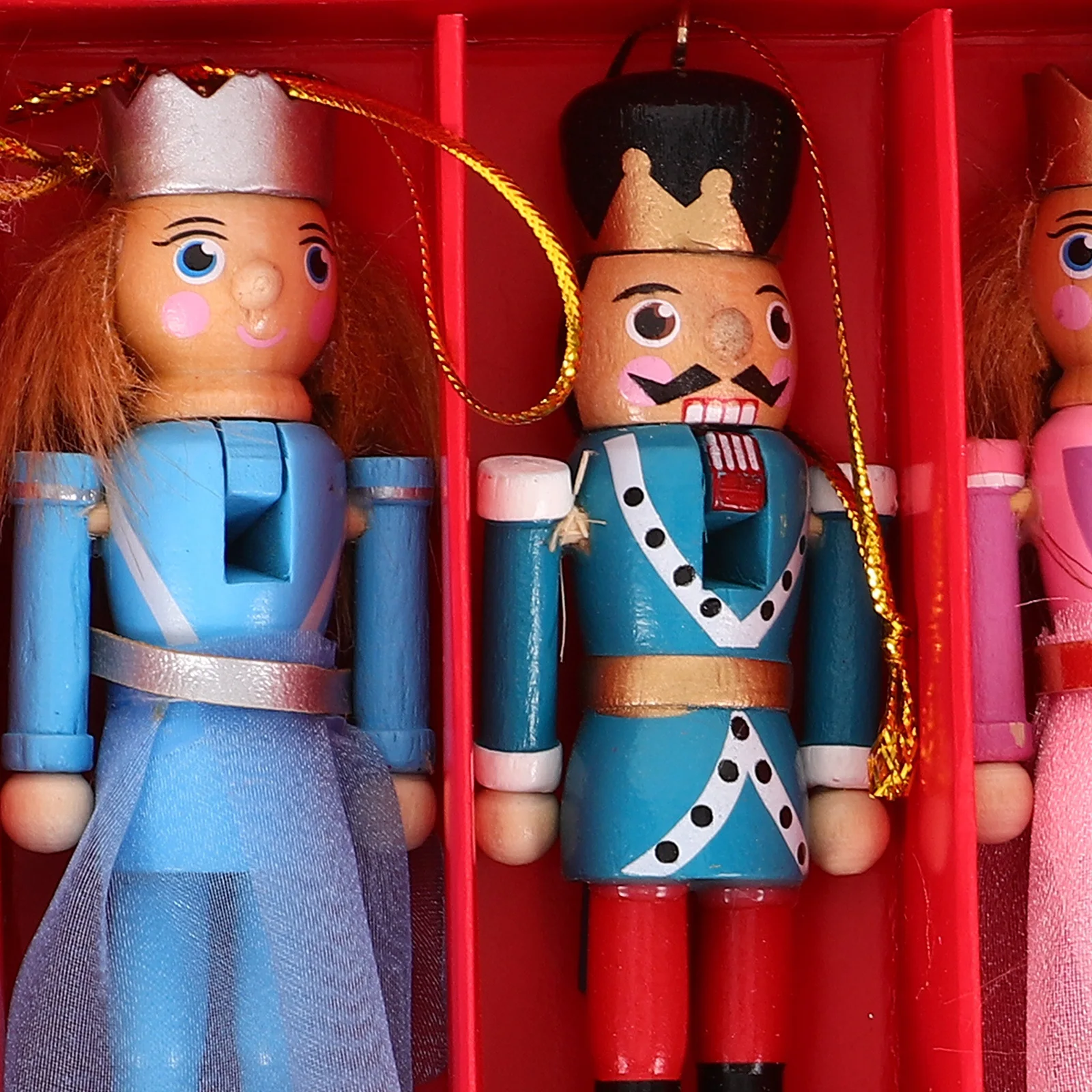 

5Pcs Nutcracker Decoration Wooden Xmas Tabletop Ornaments Home Festival Christmas Decor Wooden Nutcracker Soldier