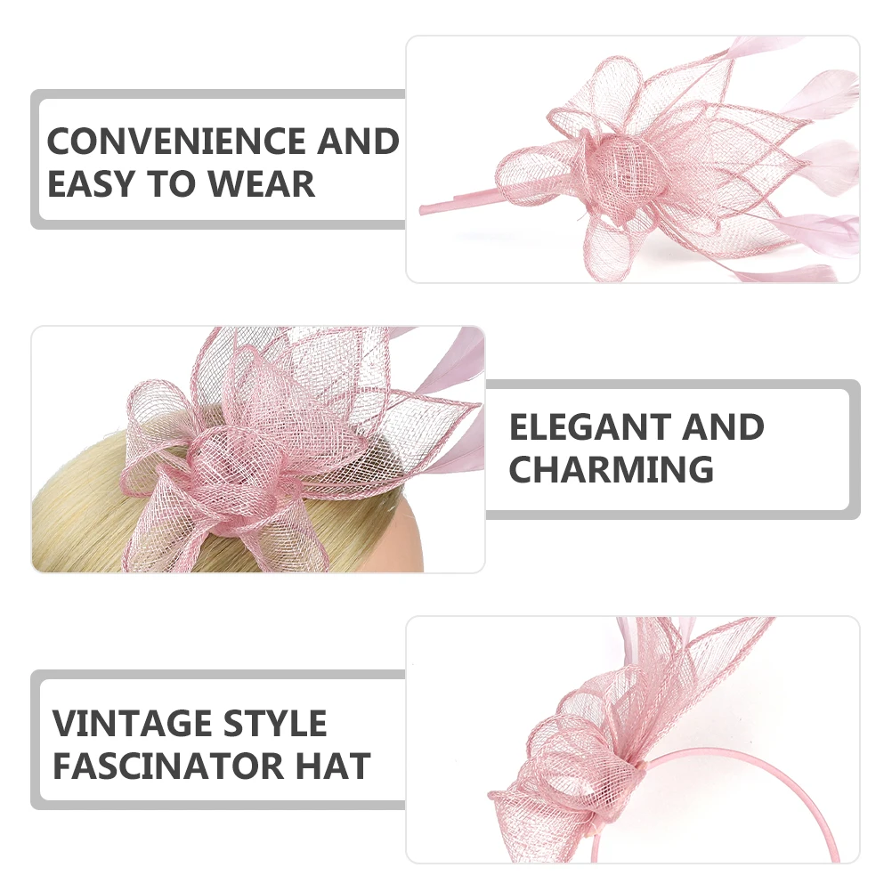 

Fascinator Headband Clip Vintage Hats for Girls Women Fascinators Fascinator Hair Accessory Hairband Accessories Wedding Banquet
