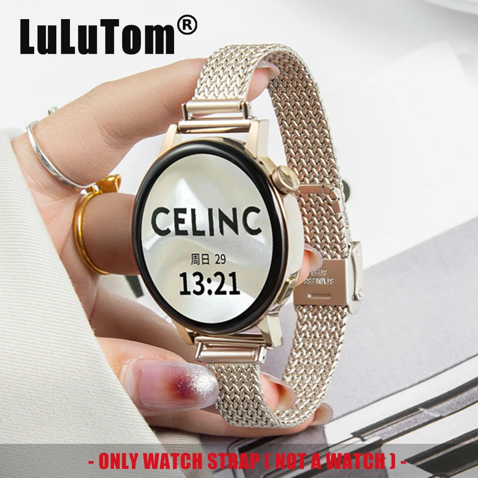 Love Diamond Metal Strap For Samsung Galaxy Watch 6 5/Pro/4 Classic 44/40/46mm Luxury 20mm/22mm Band For Huawei Watch GT 4 3 2