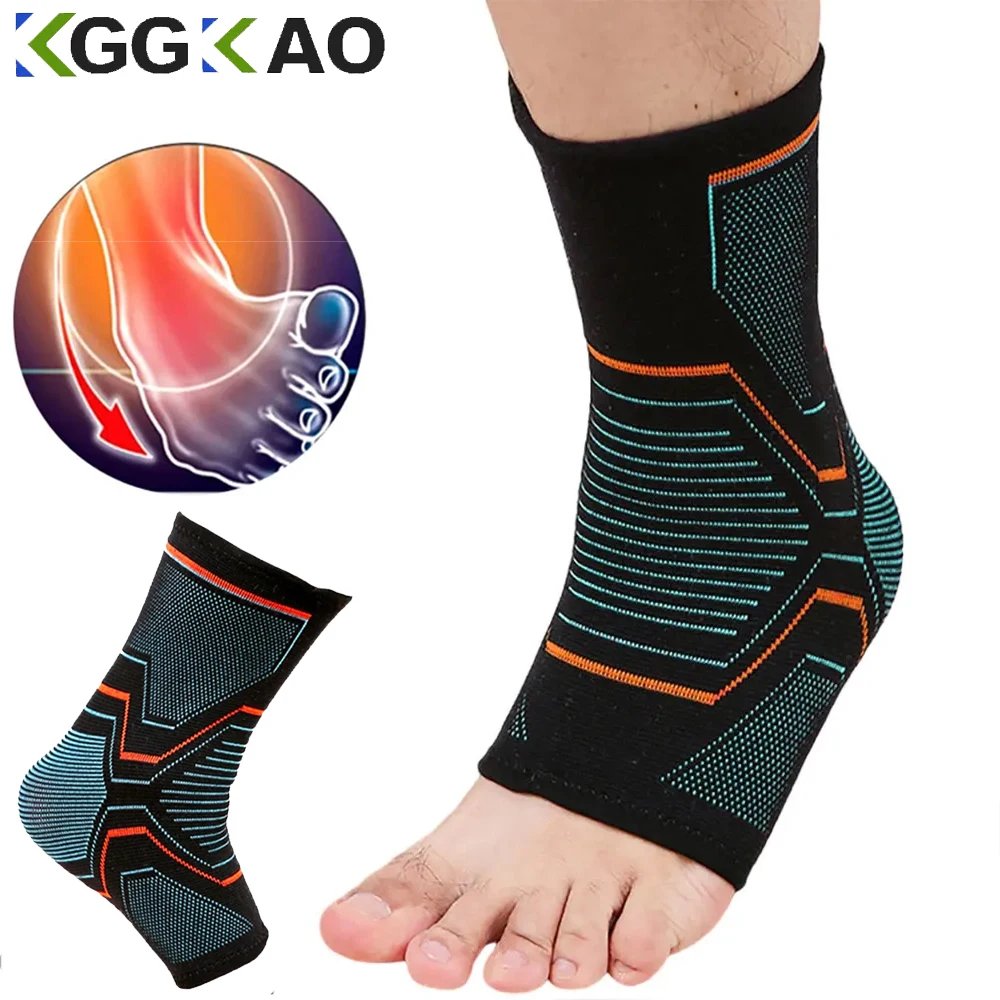 1 PCS Ankle Brace Compression Sleeves Injury Recovery Joint Pain Tendon Support, Plantar Fasciitis Foot Socks with Arch Support