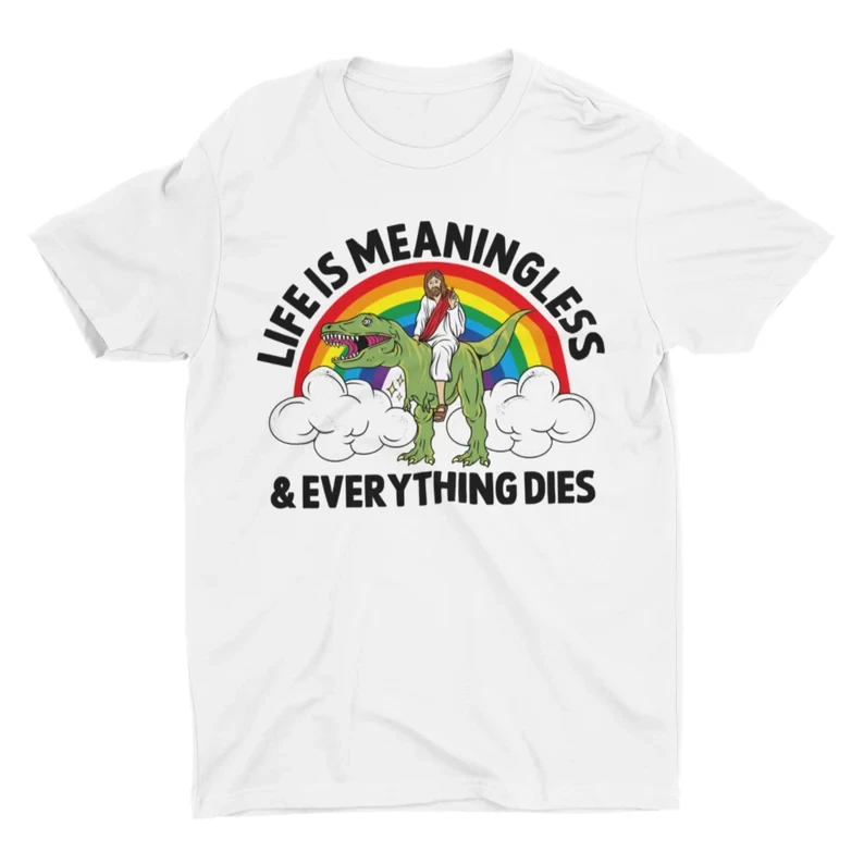 

Life Is Meaningless Graphics Printed T-shirts Fashion Leisure High Quality Men's Round Neck T-shirt