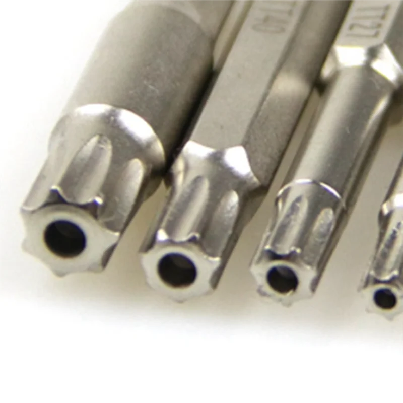 

High Quality-7-Pointed Hole Phillips Screwdriver Bit TT20 TT25 TT27 TT40 TT45 5 Pieces Hexagonal Handle Seven-Pointed Star Screw