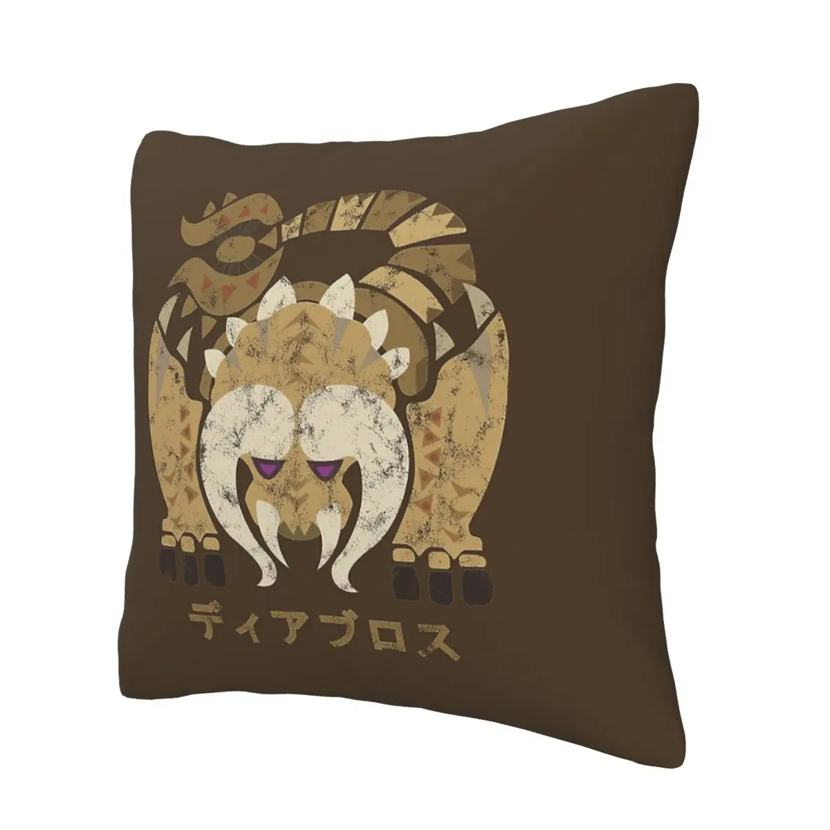 Monster Hunter World Diablos Kanji Icon Pillowcase Soft Cushion Cover Decor Pillow Case Cover for Home Double-sided Printing