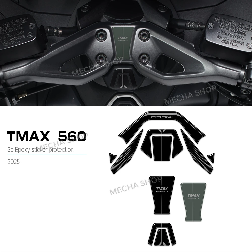

Center Handlebar Sticker for Tmax560 2025 3D Resin Sticker Waterproof Decal