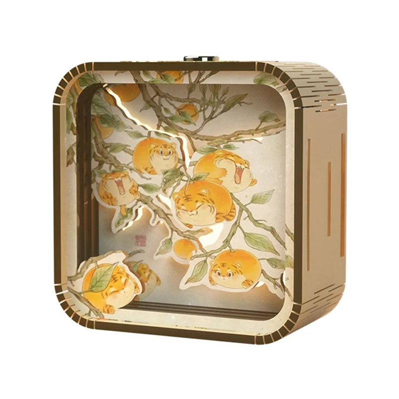 

ABNL ночник подарки сенсорный мультфильм DIY деревянные стерео атмосферные огни выпускной сезон подарки