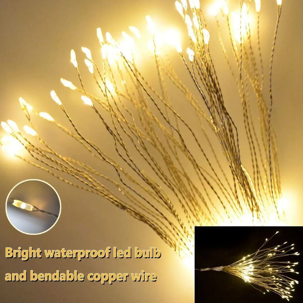 1 مجموعة LED الهندباء الألعاب النارية سلسلة ضوء مصباح ديكور شجرة عيد الميلاد المنزل داخلي في الهواء الطلق احتفالي المشهد ديكور مصباح لتهيئة الجو #5