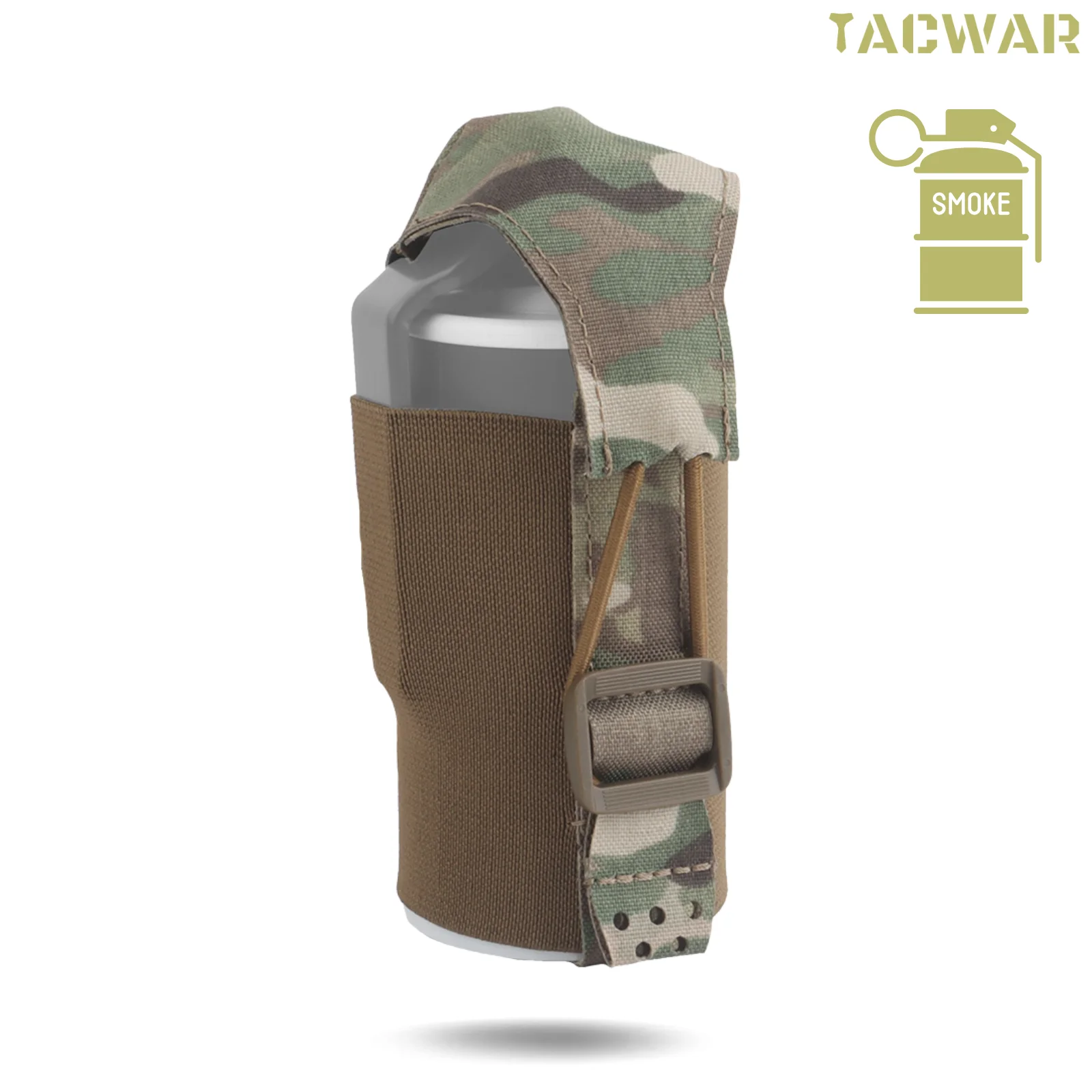 Smoke Grenade Pouch V2, Tactical Flashlight Holder Magazine Pouch Multiuse Portable Tool Pouch for Airsoft Cosplay Duty Belt
