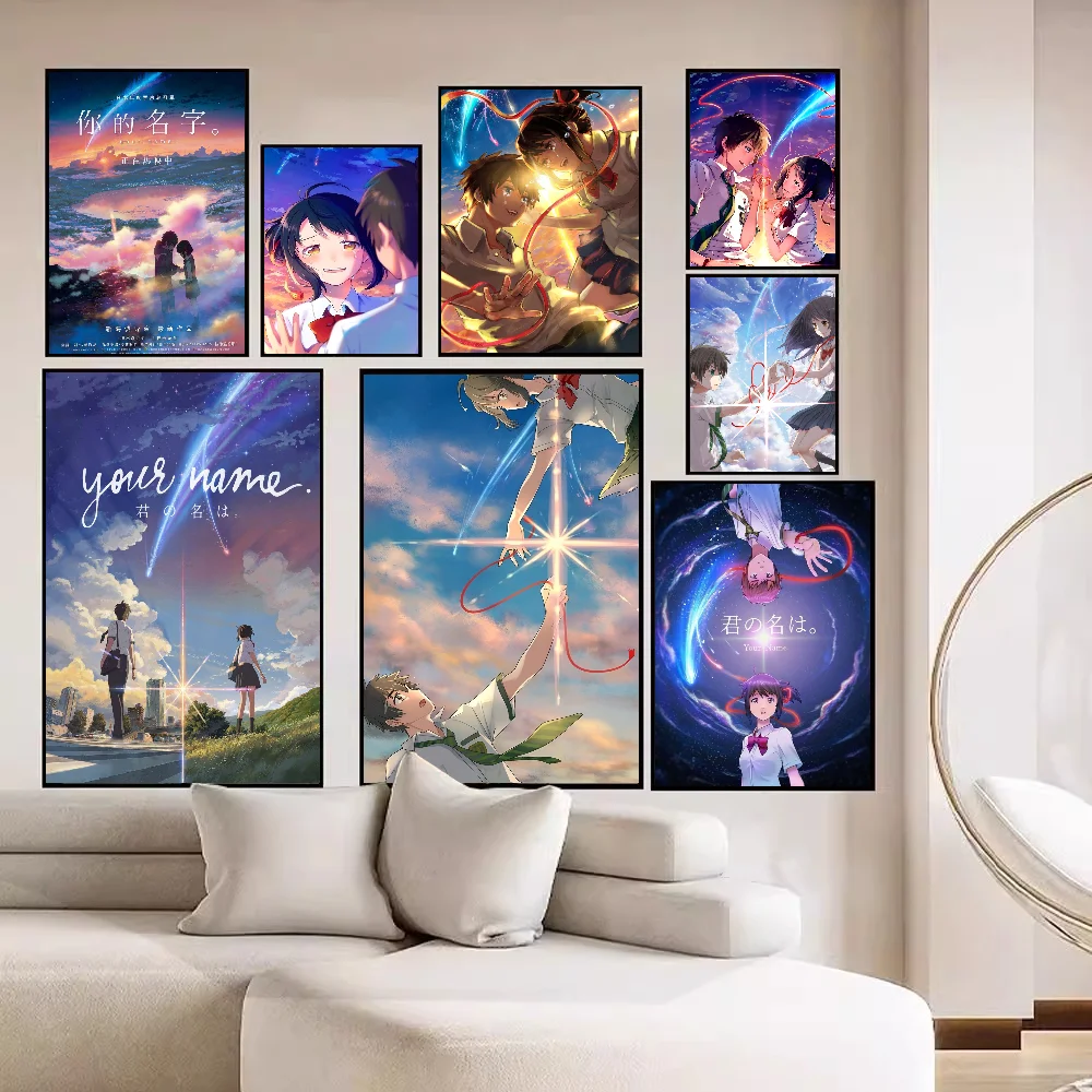 Japan Anime Ihr Name Vintage Poster klebrige White paper druckt Poster Kunstwerk Poster Wanda uf kleber