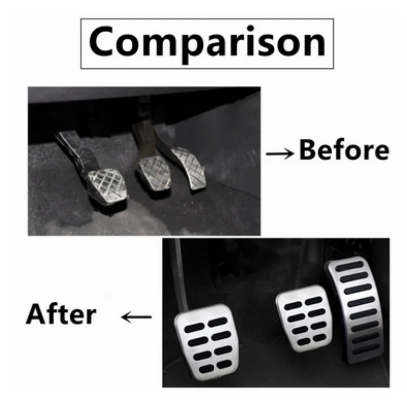 Stainless Steel Pedal for Car Clutch Gas Brake Pads for Skoda Fabia Volkswagen VW Ibiza 6K 6L 6J Polo 9N 6R Bora Golf4 MK4 IV