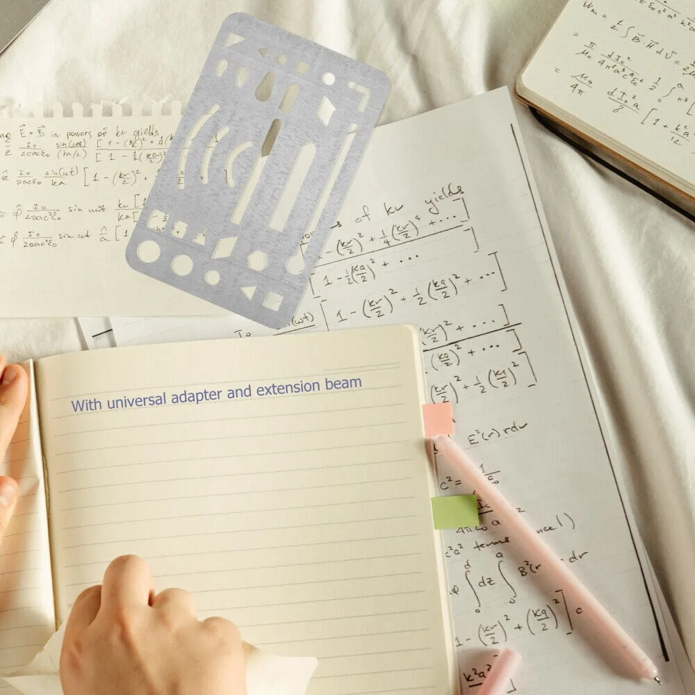 3 قطعة الفولاذ المقاوم للصدأ محو درع 27 ثقوب رسالة درع الرسم صياغة هندسية الحرفية الإستنسل ممحاة قوالب أدوات