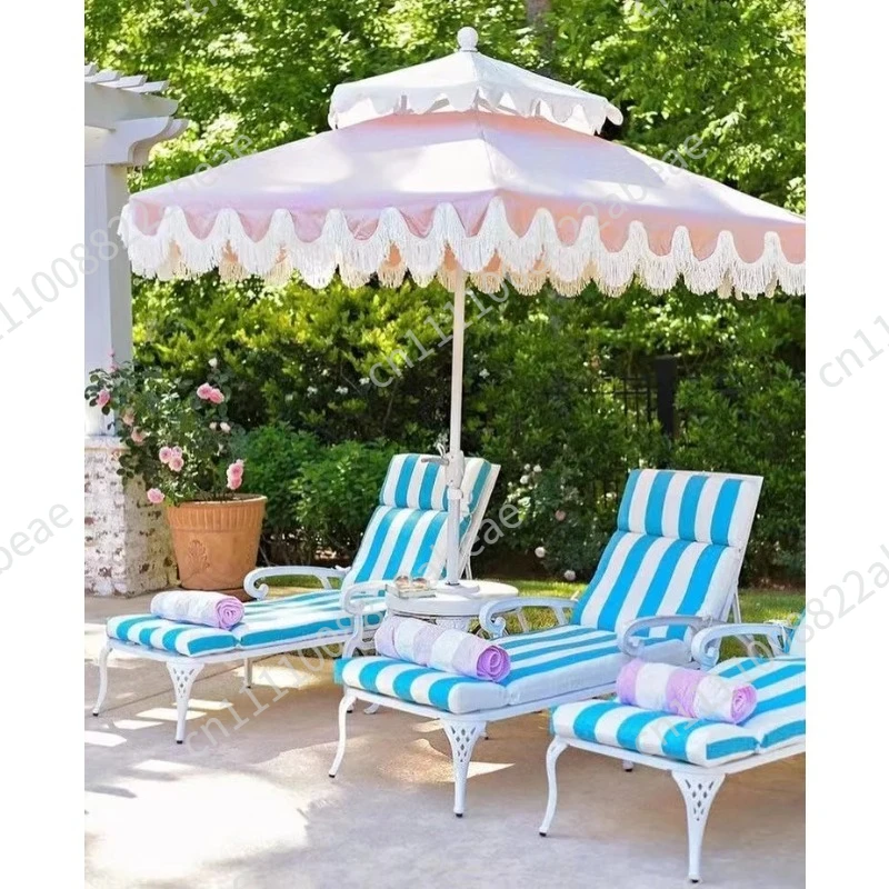 Wooden Pole Hotel Furniture Parasol Patio Swimming Pool Sun Outdoor Garden Beach Umbrella