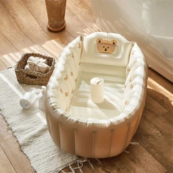 Folding Paddling Pool for Baby Portable Inflatable Bathtub Newborn Travel Gear