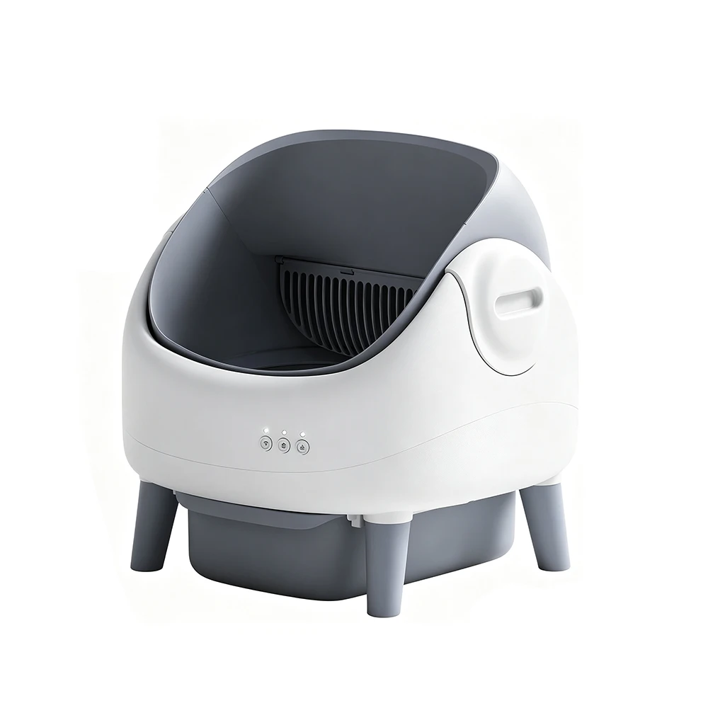Podofo NEU 2026 Automatische Selbstreinigende Katzentoilette mit 2,4G WLAN und Sicherheitssensoren, Smart-App-Steuerung, 15L Geruchskontrolle, Abnehmbare Trommel, Automatische Katzentoilette