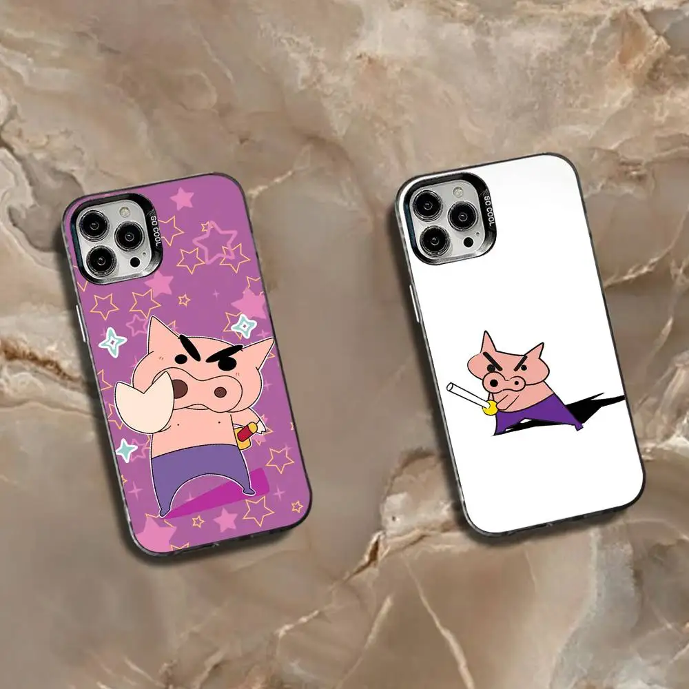 

B-Buriburizaemon-es Pig Phone Case For iPhone 16,15,14,13,12,11,Mini,Pro,SE,MAX White Matte Shockproof Cover