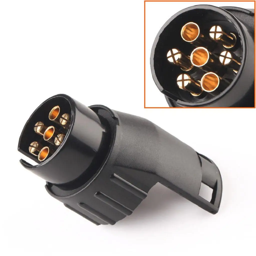 1 X 7 to 13 Pin Adapter Car Trailer Socket Converter Kit Waterproof Plug for European Standard Trailer