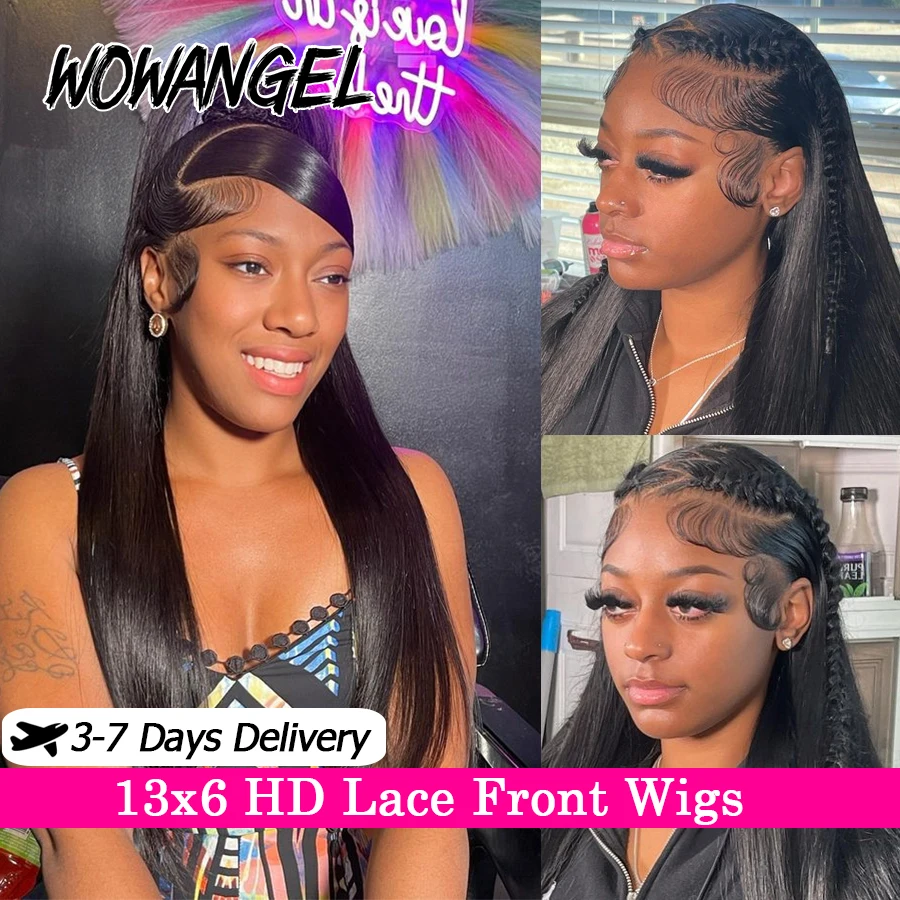 

250% Pre Everything HD Lace Front Wigs Glueless Straight 13x6 Lace Front Human Hair Wigs Melt Skins Pre Plucked Brazilian Hair