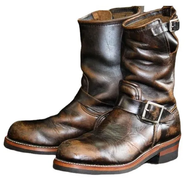 

2025 Spot Viscose oes l Leather Brown Pointed Toe Mi Desert Boots ort Tube Autumn Season Brand Xuni