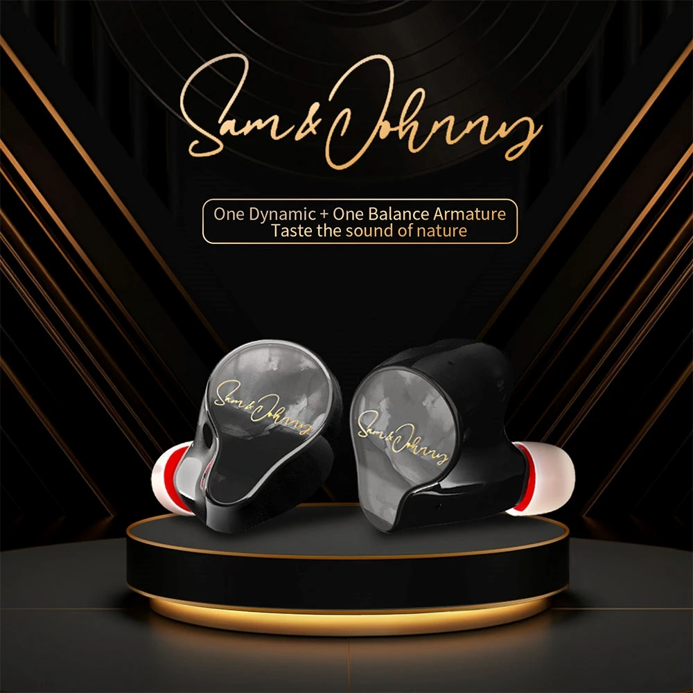 Беспроводные внутриканальные наушники Sam&Johnny HM11+ TWS 1DD+1BA Hybrid Bluetooth 5.2 Qualcomm QCC3040 HIFI Audiophile IEM True Wireless