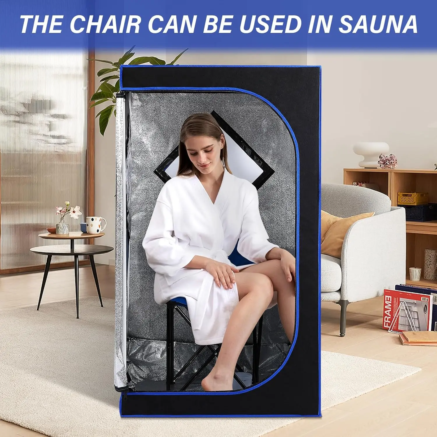 Portable Fast Folding Chair, Ideal for Sauna, Fishing, Lightweight Compact Backpack Chairs, Grey
