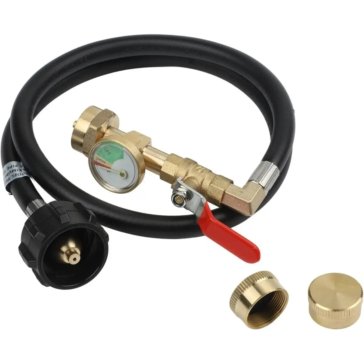 update. Propane Refill Adapter Hose with Pressure Gauge and Control Valve for Connector Brass LP Gas Tank Refill Kit