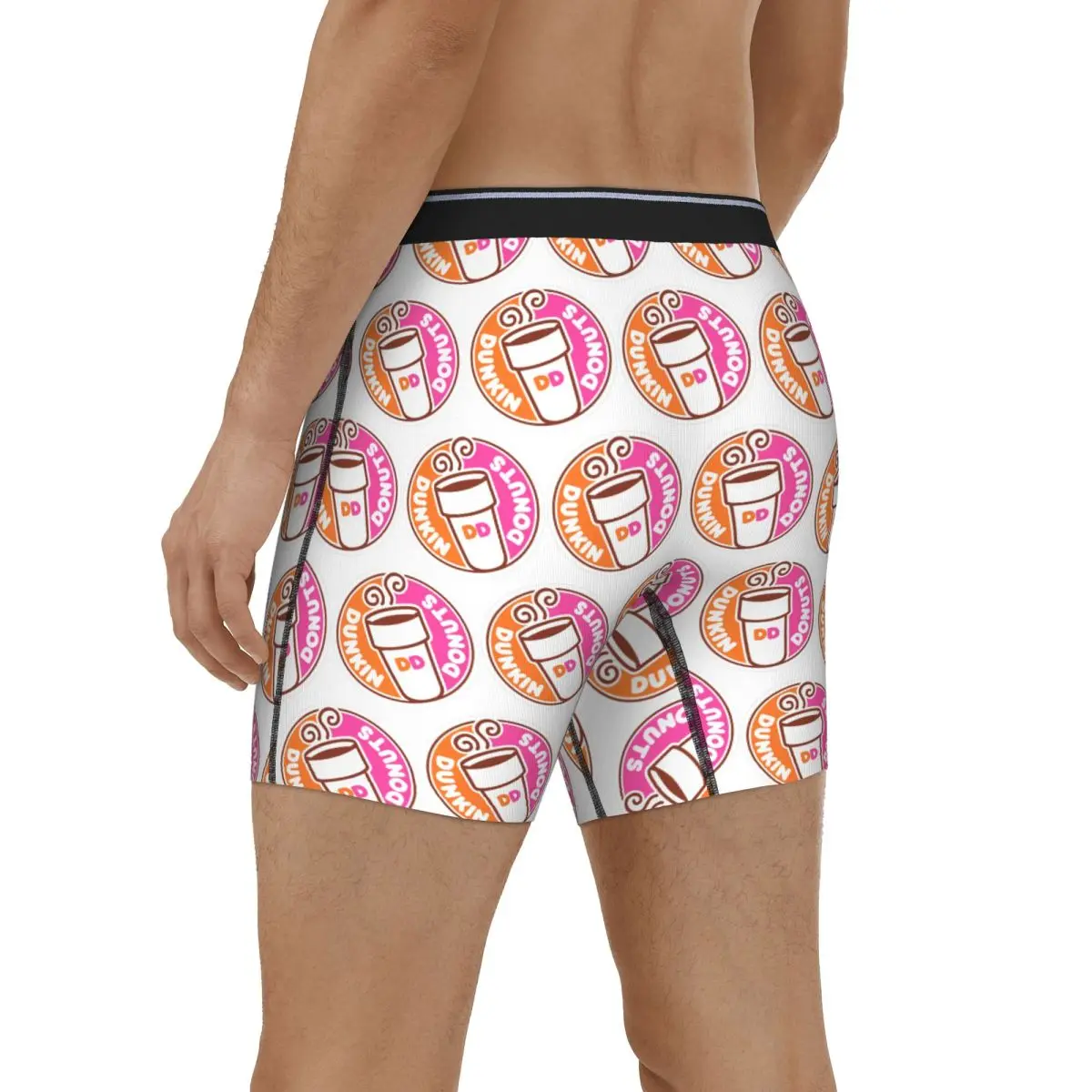 Long Boxer Underpants Shorts Dunkin Donuts Panties Men Breathable Underwear for Homme Man Boyfriend Gifts view 4
