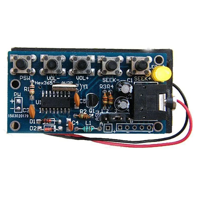 -A15I 2X RDA5807 DIY Electronic Kits Wireless Stereo FM Radio Receiver Module PCB 76Mhz-108Mhz DC 1.8V-3.6V