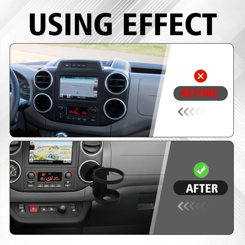 1/2 قطعة حامل الكأس مناسبة لسيتروين بيرلينجو/Multispace حامل أكواب المشروبات اكسسوارات السيارات الداخلية #4