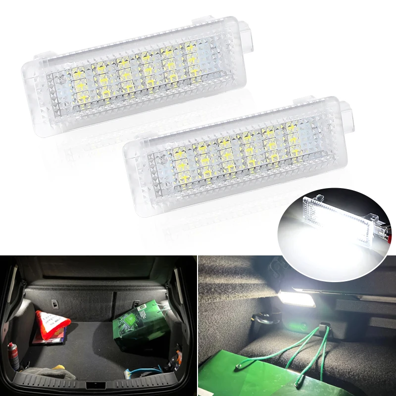 2PCS 12V LED Gepäck Lampe Innen Licht Kofferraum Fach Licht 6000K Für Ford Focus MK3 MK4 2012-2018 Ford C-Max 2013-2018