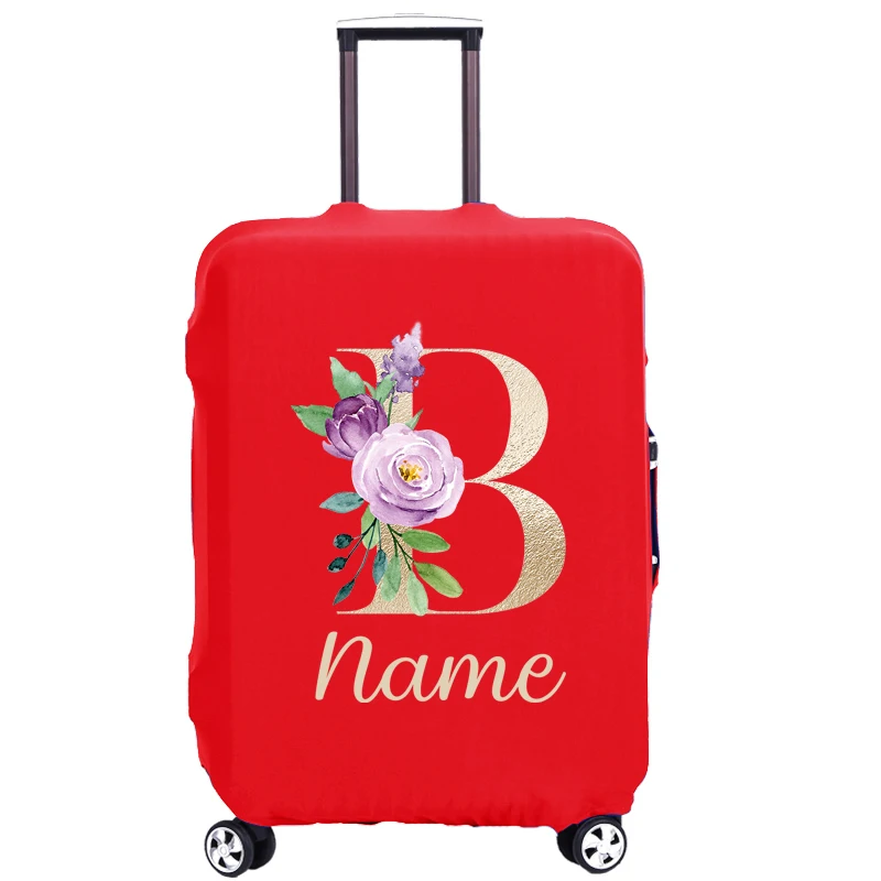 

Чехол для багажа с индивидуальным именем, эластичная ткань, защита для чемодана, чехол для багажа, подходит для чемодана 18-32 дюймов, дорожные аксессуары