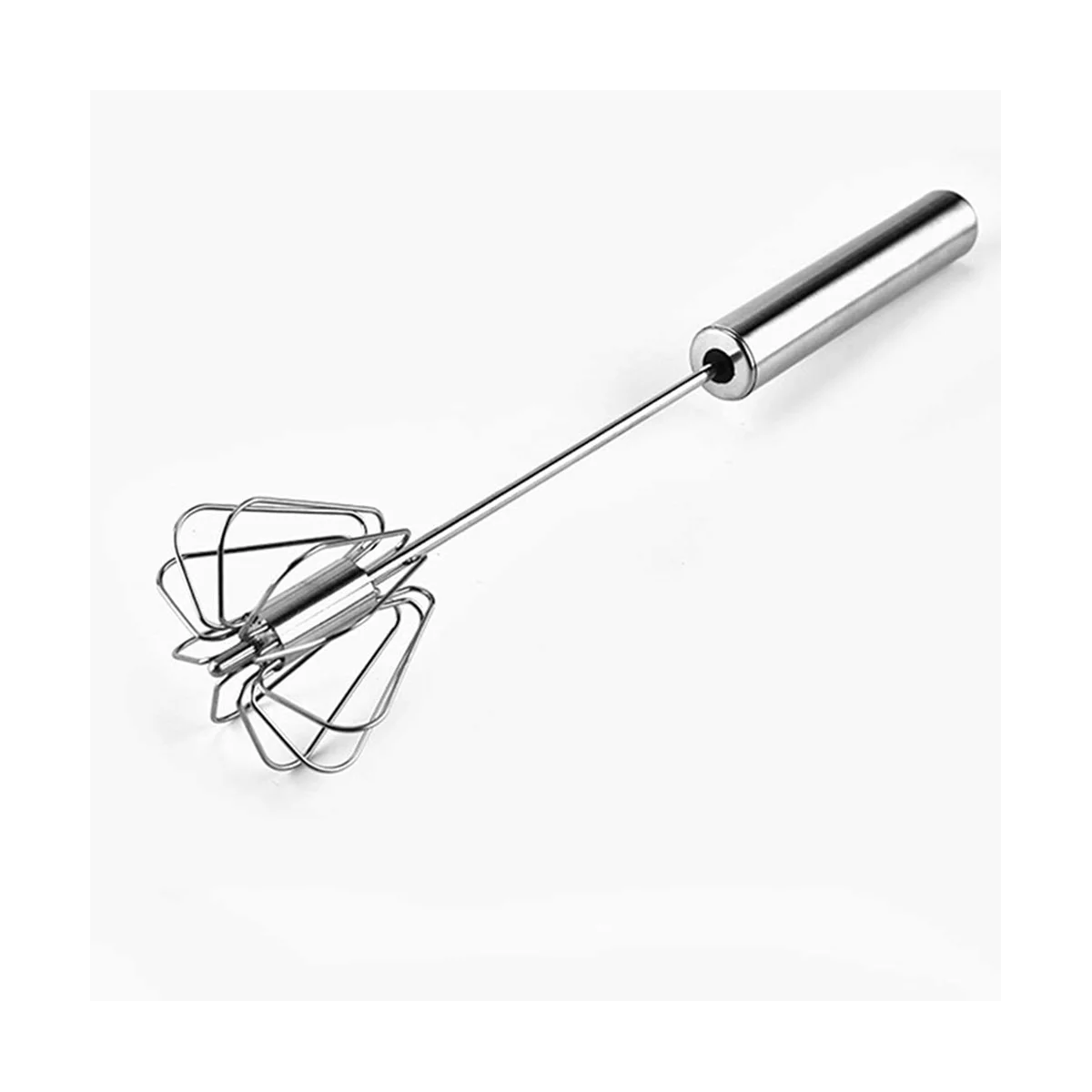 Stainless Steel Egg Whisk, Hand Push Rotary Whisk Blender, Versatile Milk Frother, Hand Push Mixer Stirrer for Blending