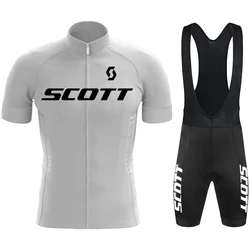 SCOTT Cycle Wear Maillot Cycling Man Mtb Men's Clothing Set Bike Jersey Sets Jacket Short Bib Cycling Uniforms for Men Bicycle