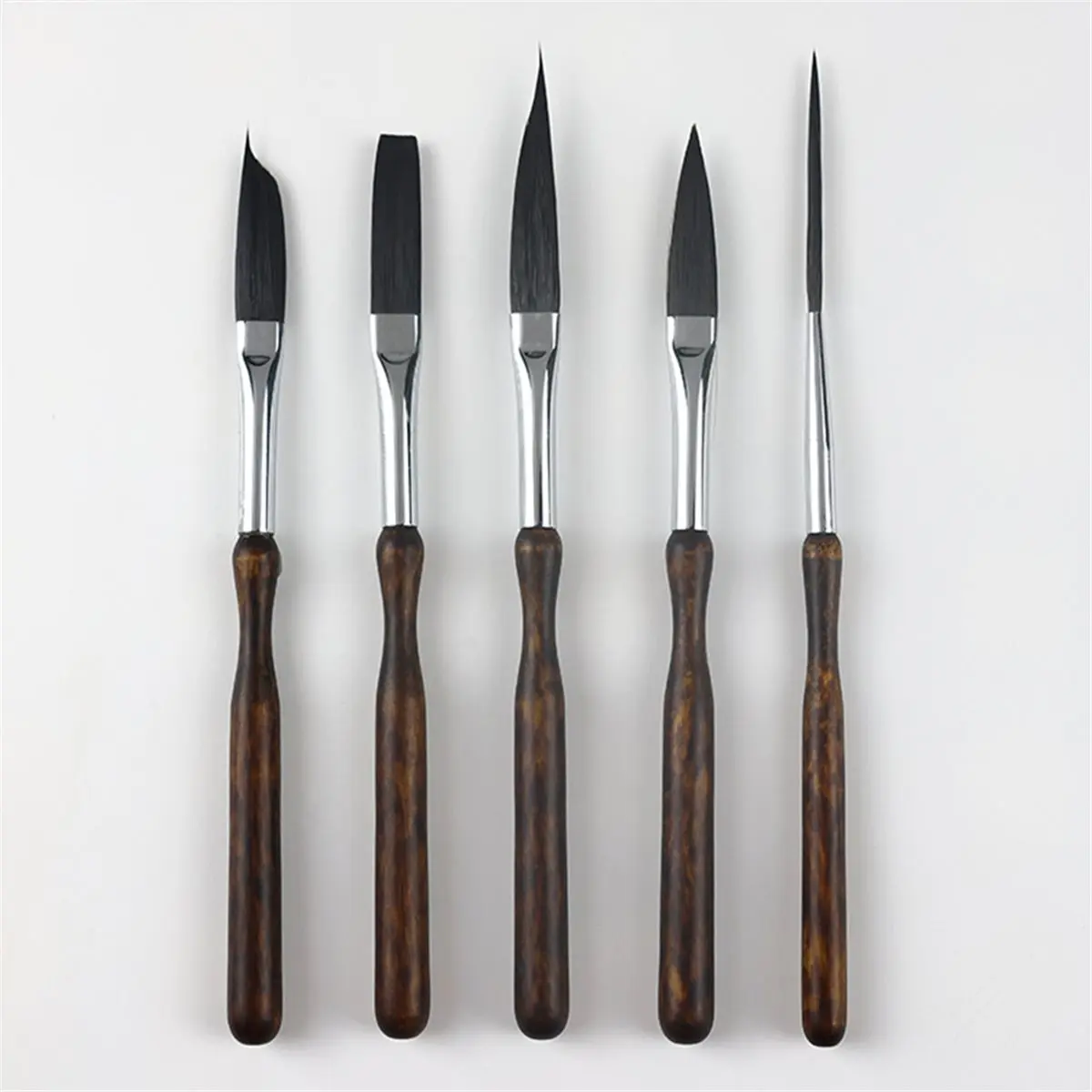 ABNH 5 Pcs Pinstriping Brush Set for Professional Art and Detailing, High Performance Script Liner and Scroll Brushes