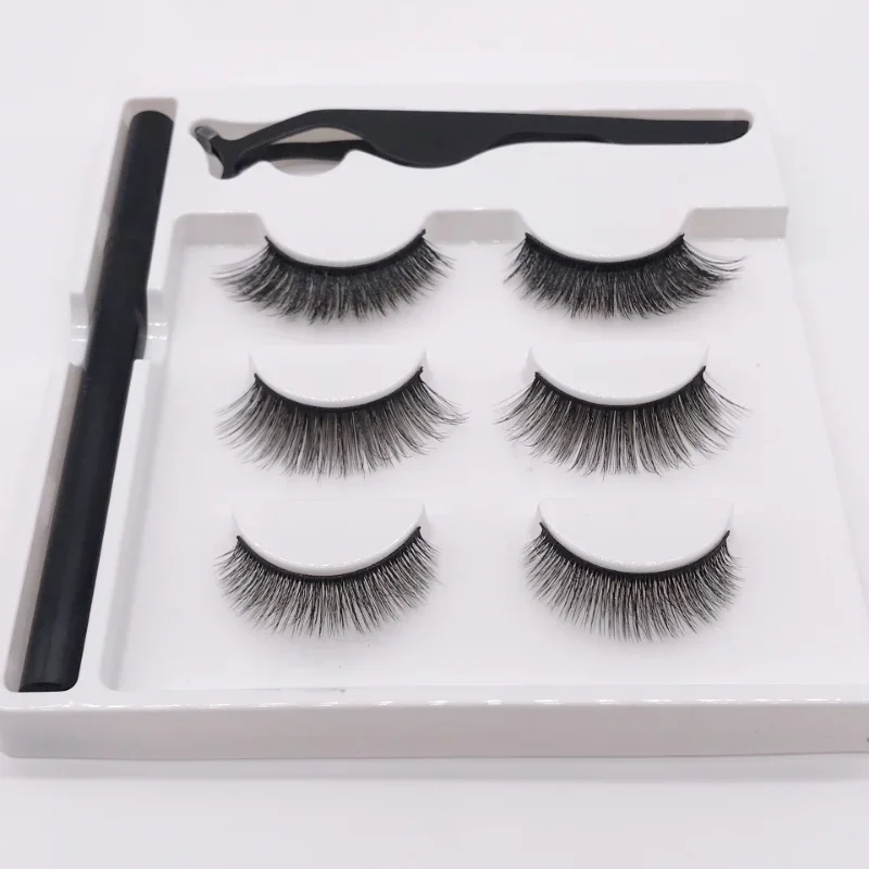 Eyelashes 3D  Fluffy Soft Wispy Natural Cross Eyelash Extension Reusable Lashes Mink False Eyelashes Makeup