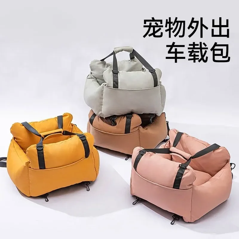 Portable Pet Car Carrier Bag for Large Dogs Breathable Travel Kennel Safe Vehicle Transport Crate for Puppy Outdoor Trips