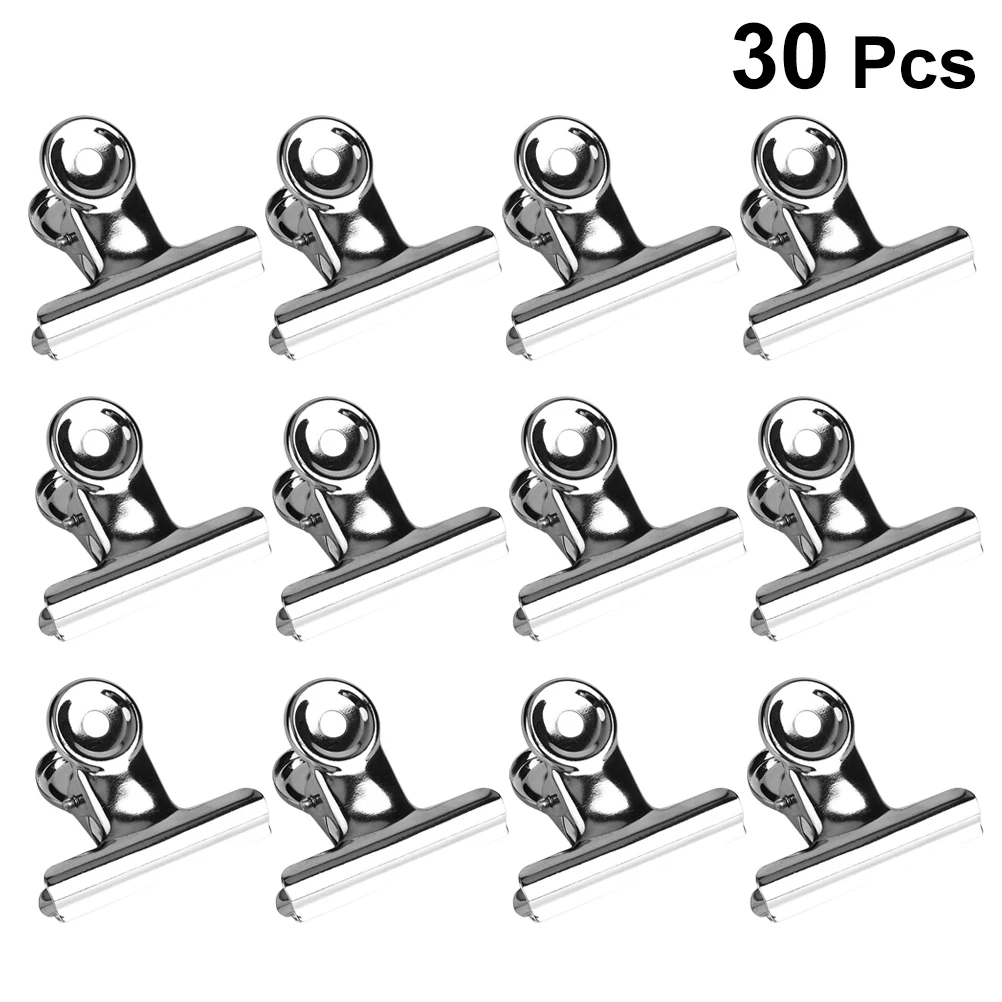 

30 Pcs Metal Clip Pegs for Food Bags Closure Clips Storage Clamps Multi-function Sealing Sealer Snack