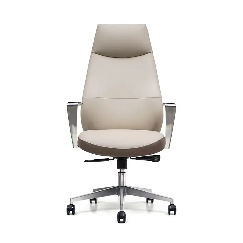 Premium-Grade Elegant  Ergonomic Executive Comfortable Supportive High Back Boss Level Plush Seat Synthetic Leather Office Chair